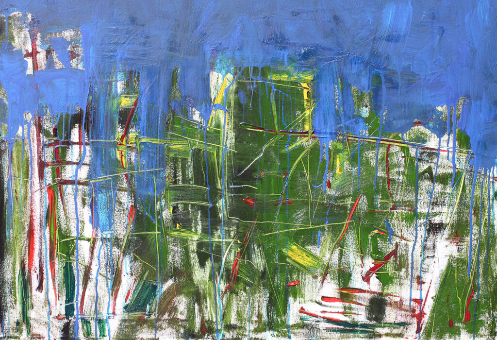 μετατόπιση 2 μικτή τεχνική 100x70 εκ/cm transposition2 mixed media