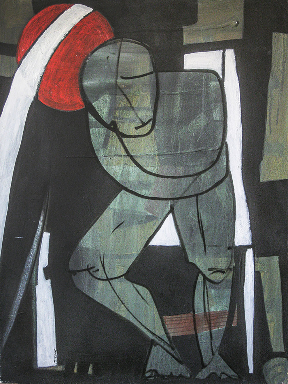 Πανσἐληνος μικτή τεχνική 60Χ80 εκ/cm fullmoon mixed media